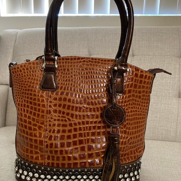 Maddi Claire Top Grain Leather Studded Bag - Picture 5 of 13
